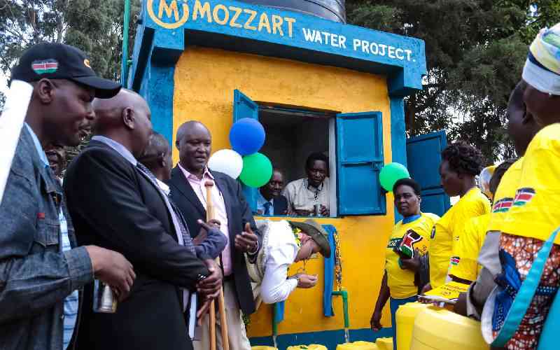 Mozzart Bet Action '100 wells' borehole project at Namgoi mixed day Secondary School