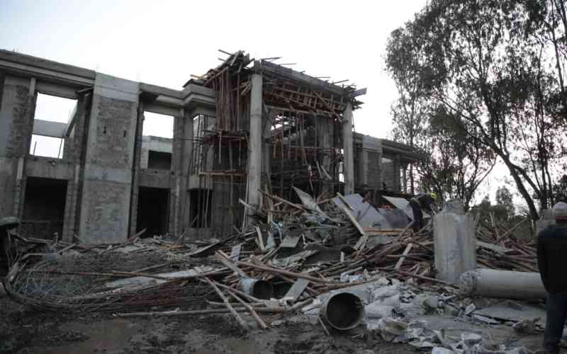 Two killed after a building collapses in Karen