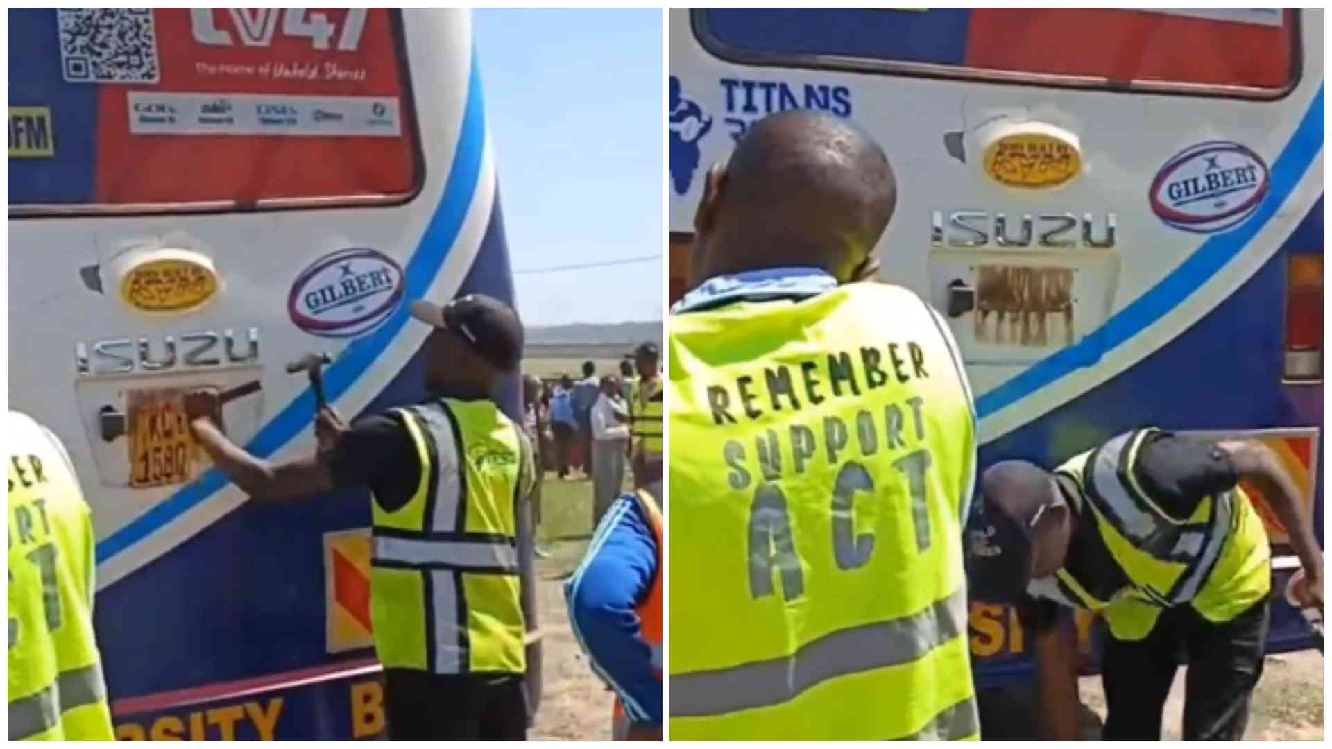 Video: Drama in Gilgil as MKU students confront NTSA officers after bus is intercepted
