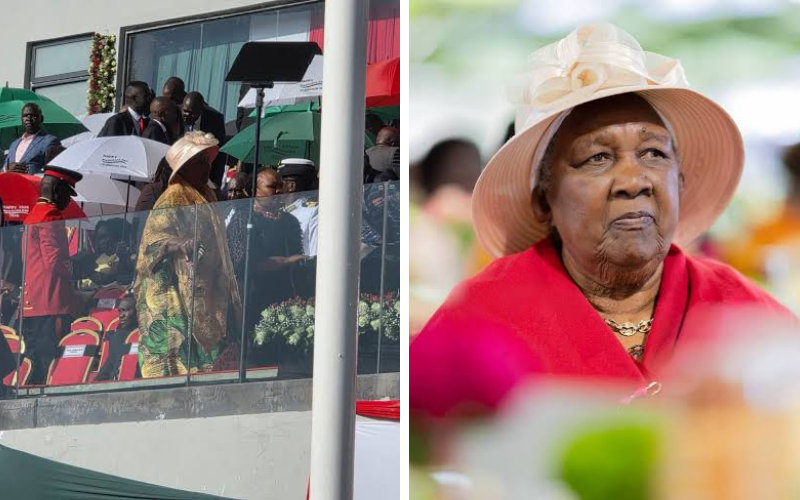President Ruto's mother Mama Sarah makes rare public appearance during Mashujaa Day