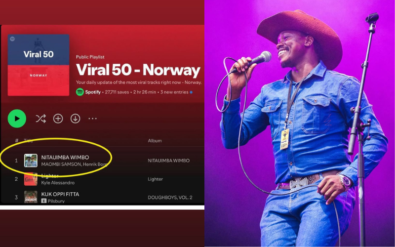 Samson Maombi's 'Nitauimba Wimbo' tops Spotify charts in Sweden, Norway
