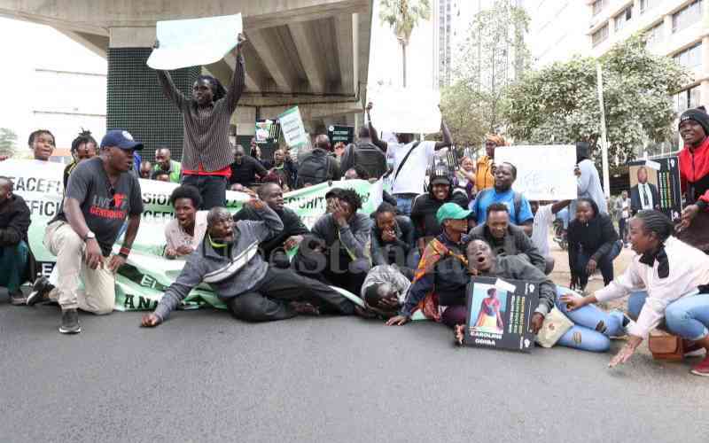 IEBC returning officers march in solidary to demand justice