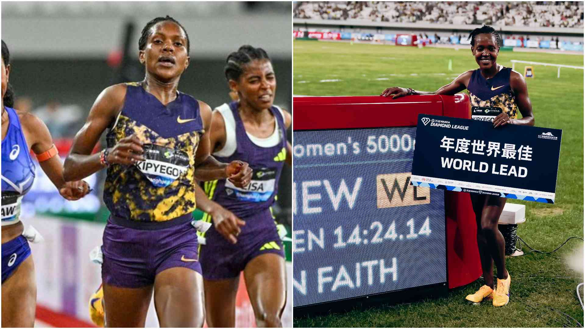 Faith Kipyegon dominates in Shanghai, wins 5000m Diamond League opener