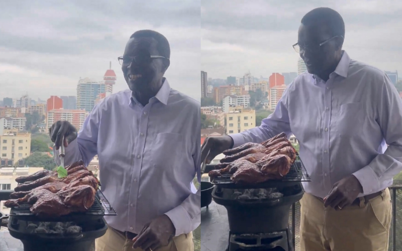 Chef Dennis Ombachi hosts Former CJ David Maraga at famous balcony kitchen