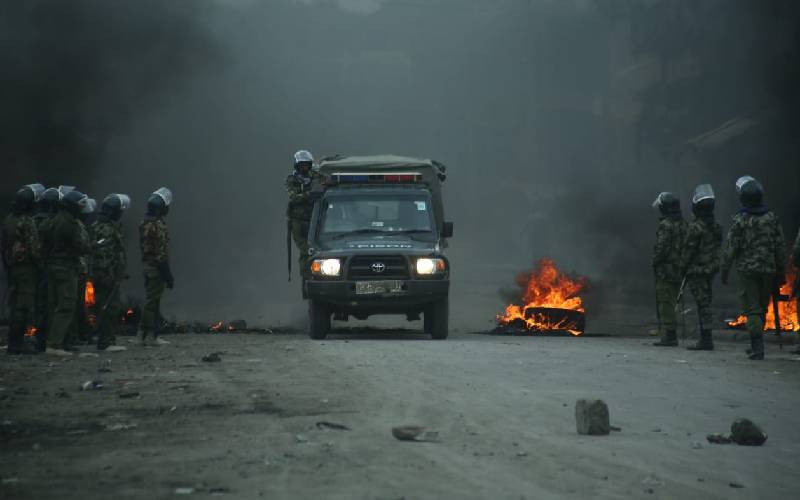 Fierce confrontations between police and protesters in Kiambu, Machakos