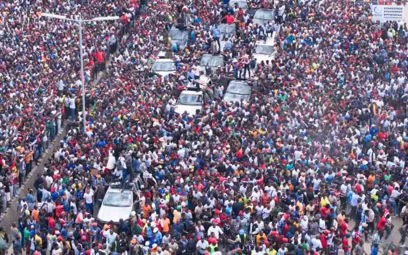 Chaos in Kitengela as police disperse Sifuna's ODM rally with teargas