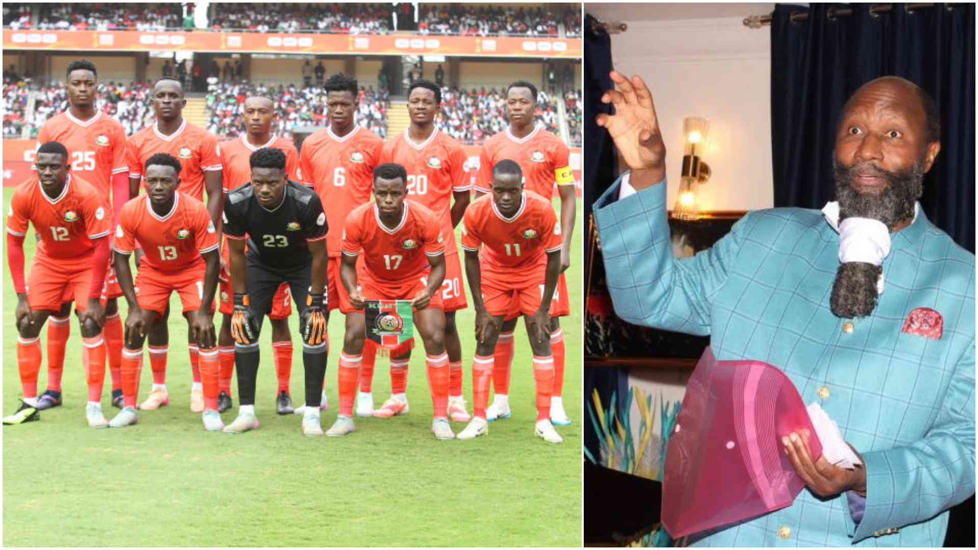 Prophet Owuor lands at JKIA, Harambee Stars fan ask him to pray for team success at CHAN