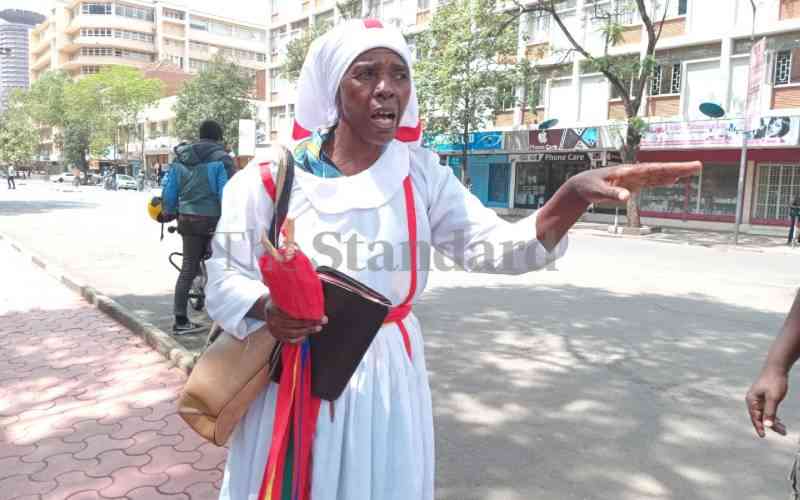 Akorino preacher braves teargas in Nairobi streets as she prays for peace