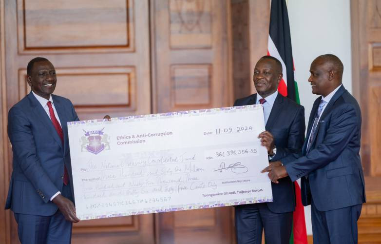 EACC recovers billions in assets, hands over to Ruto