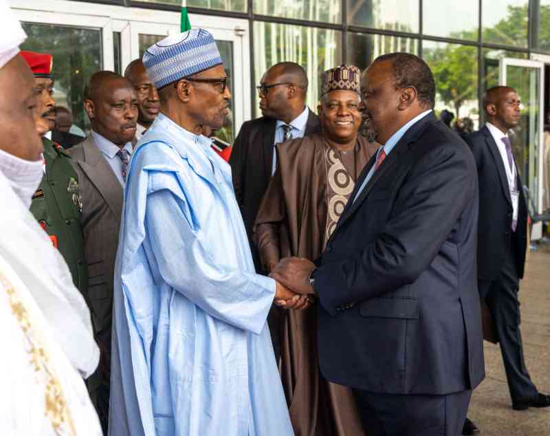 Reach out to those who oppose your win, Uhuru urges Nigeria's Tinubu