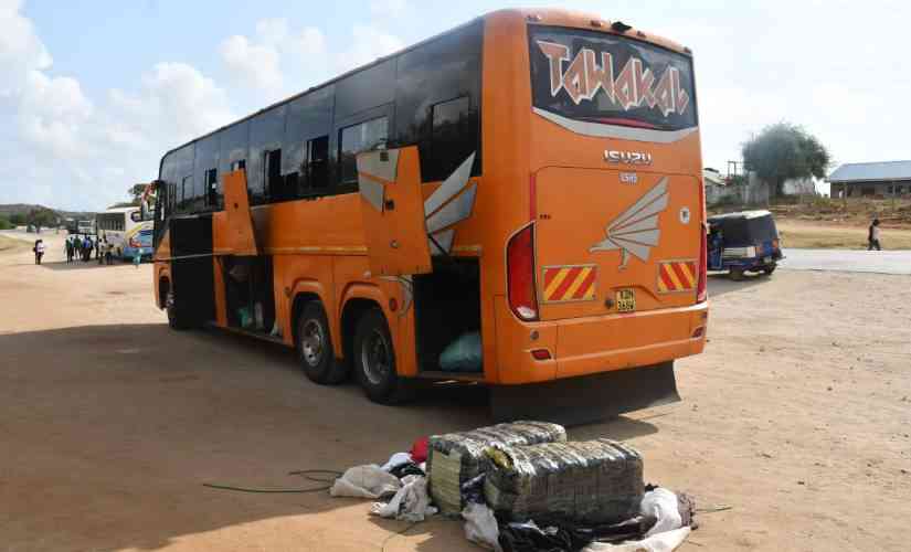 Police intercept cannabis on a Lamu-bound bus