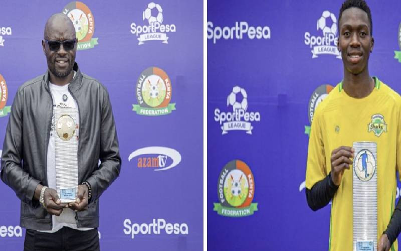 Humphrey Aroko and Peter Okidi, February's finest for SportPesa League monthly awards