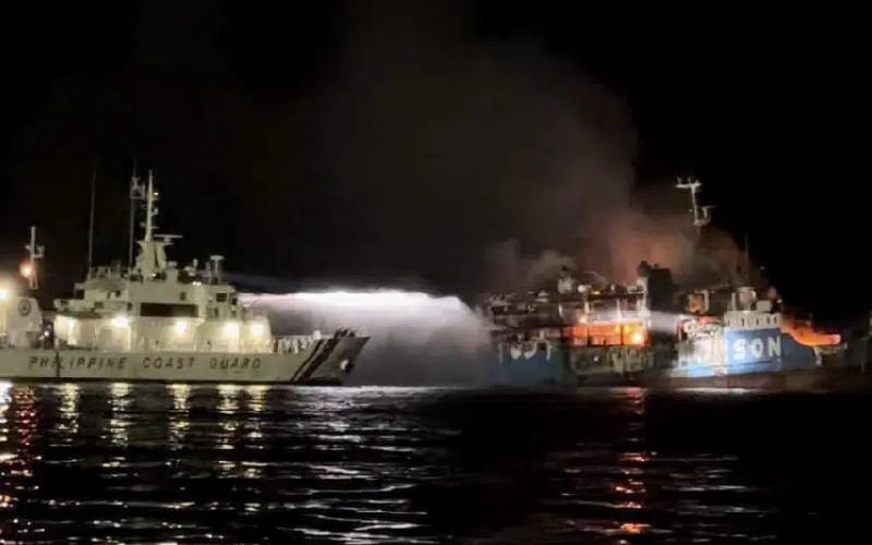 Philippine ferry fire leaves 31 dead, at least 7 missing