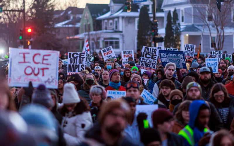 Protests erupt in Minneapolis after immigrations agent shoots, kills US citizen