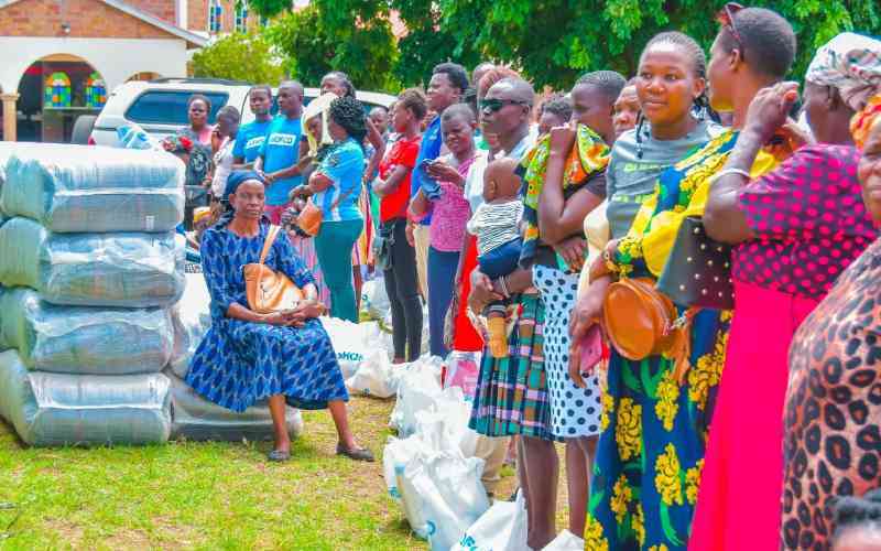 Displaced Nyando flooding victims receive aid from SHOFCO