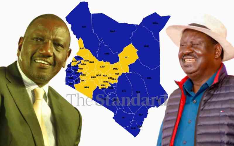 Raila Odinga, William Ruto share spoils in tight State House race
