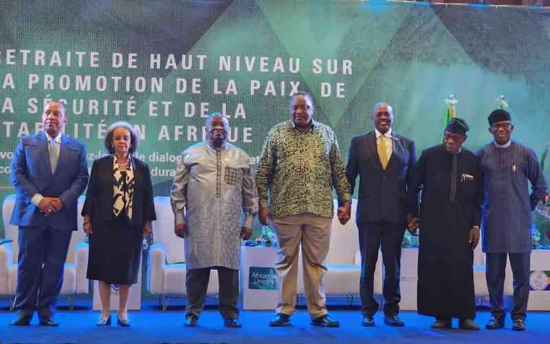 Uhuru joins African leaders at AU peace retreat in Gabon