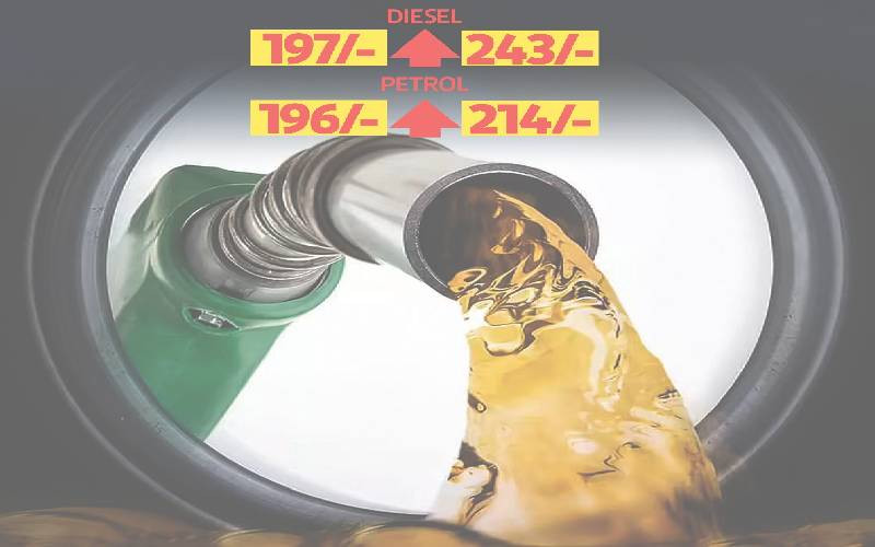 Fuel price shocker: Diesel hits record Sh242 as pump prices jump in latest Epra review