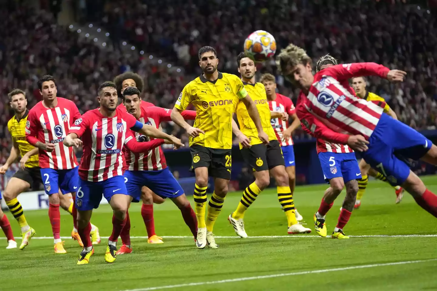 Atletico Madrid beats Dortmund at home in first leg of Champions League quarterfinals