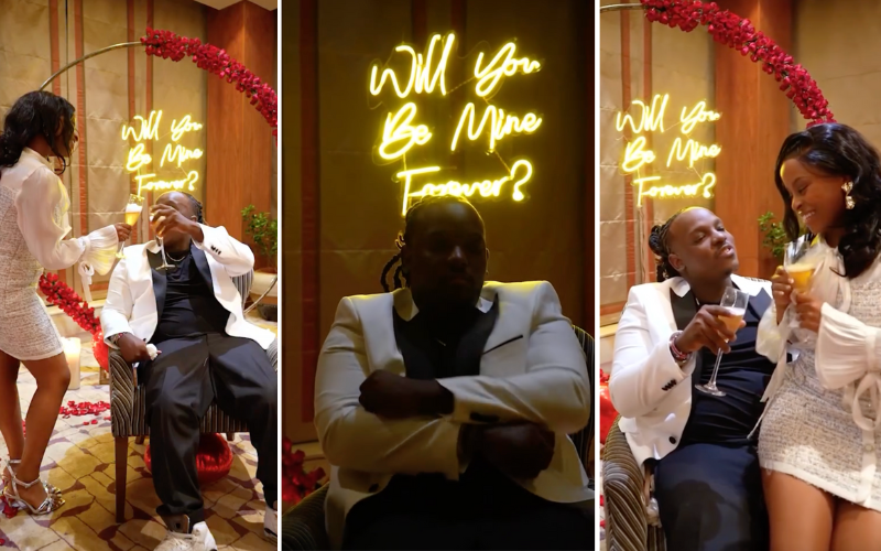PHOTOS: Kathy Kiuna's son Jeremy proposes to lover in lavish, romantic setting