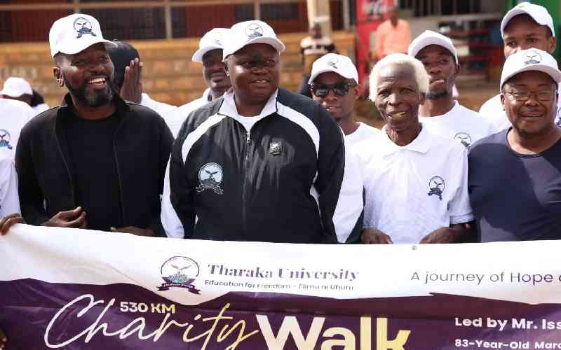 83-year-old walks 530km to raise funds for university students