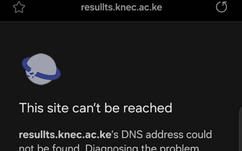 KNEC denies website down as candidates' unable to access results