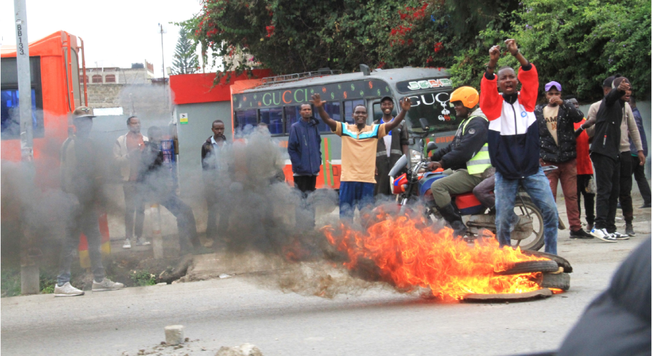 Tension at Kitengela as goons take control of town during fuel strike