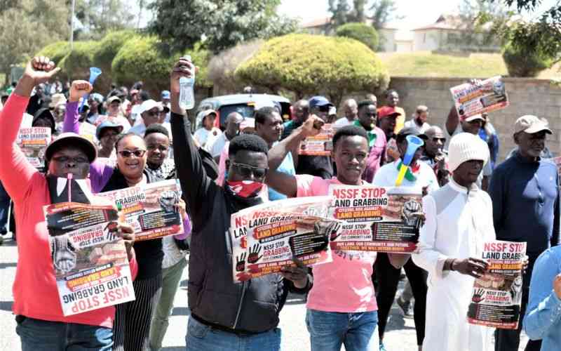Nyayo Estate residents protest alleged land grabbing