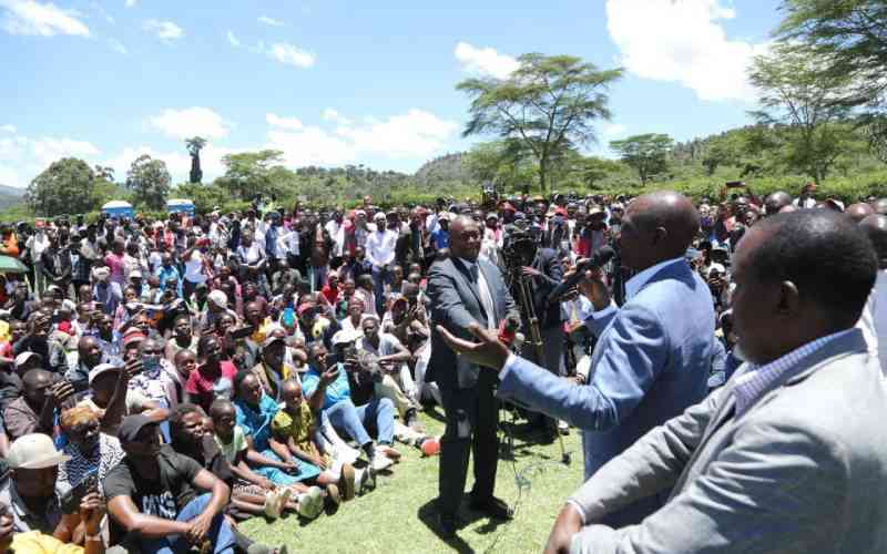 Ruto defies Rigathi, vows to defend Nderitu's family in succession row