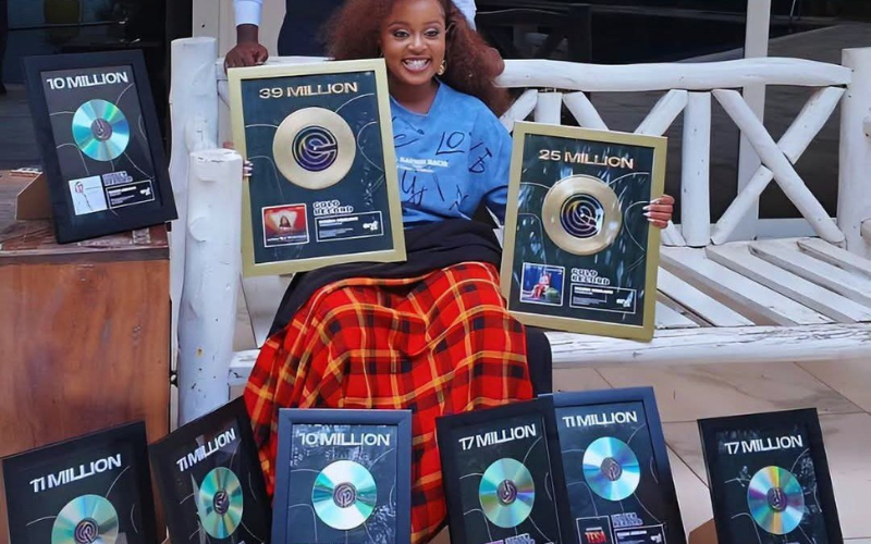 Nadia Mukami celebrates 151 million streams with nine Gold, Silver plaques