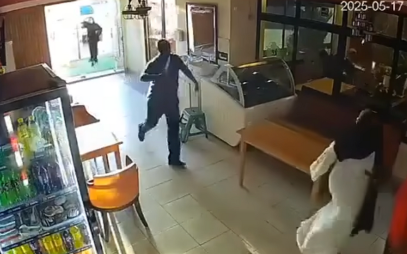 Drama unfolds as Garissa MCA storms restaurant with knife, chases customers