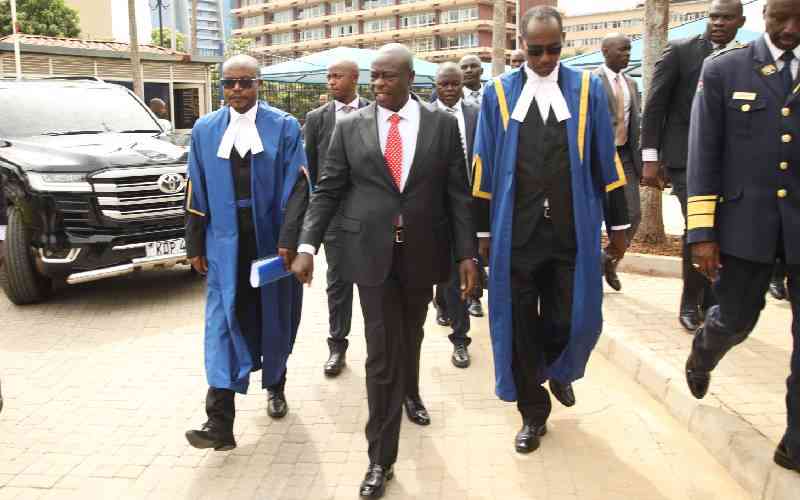 Gachagua, a fighter, walking i...