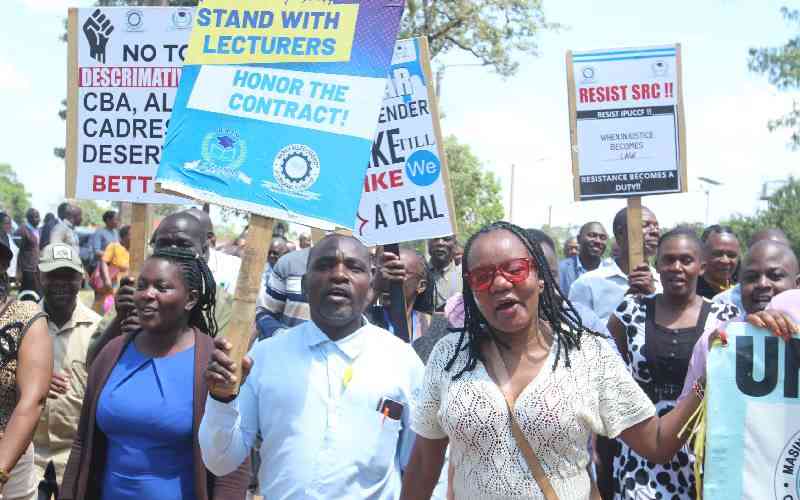 Lecturers take fight for better pay to Parliament