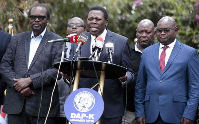 DAP-K gives Gachagua's DCP 24 hours to quit Malava race or exit alliance