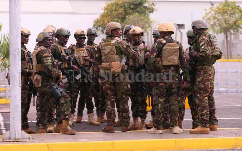 PHOTOS: Security heightened at JKIA ahead of arrival of Raila Odinga's body