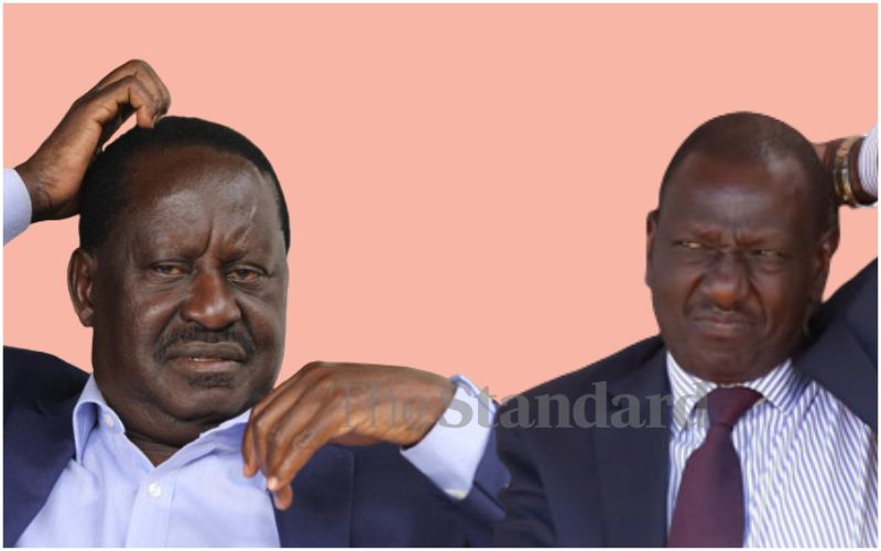 Opinion poll show Raila and Ruto neck to neck in State House race