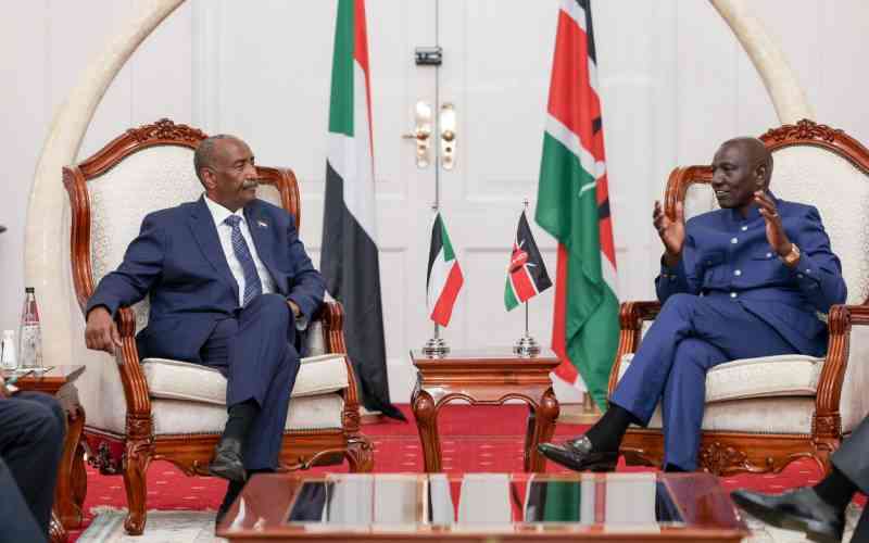 Ruto hosts Sudan's Al Burhan at State House, agree to speed up Jeddah process