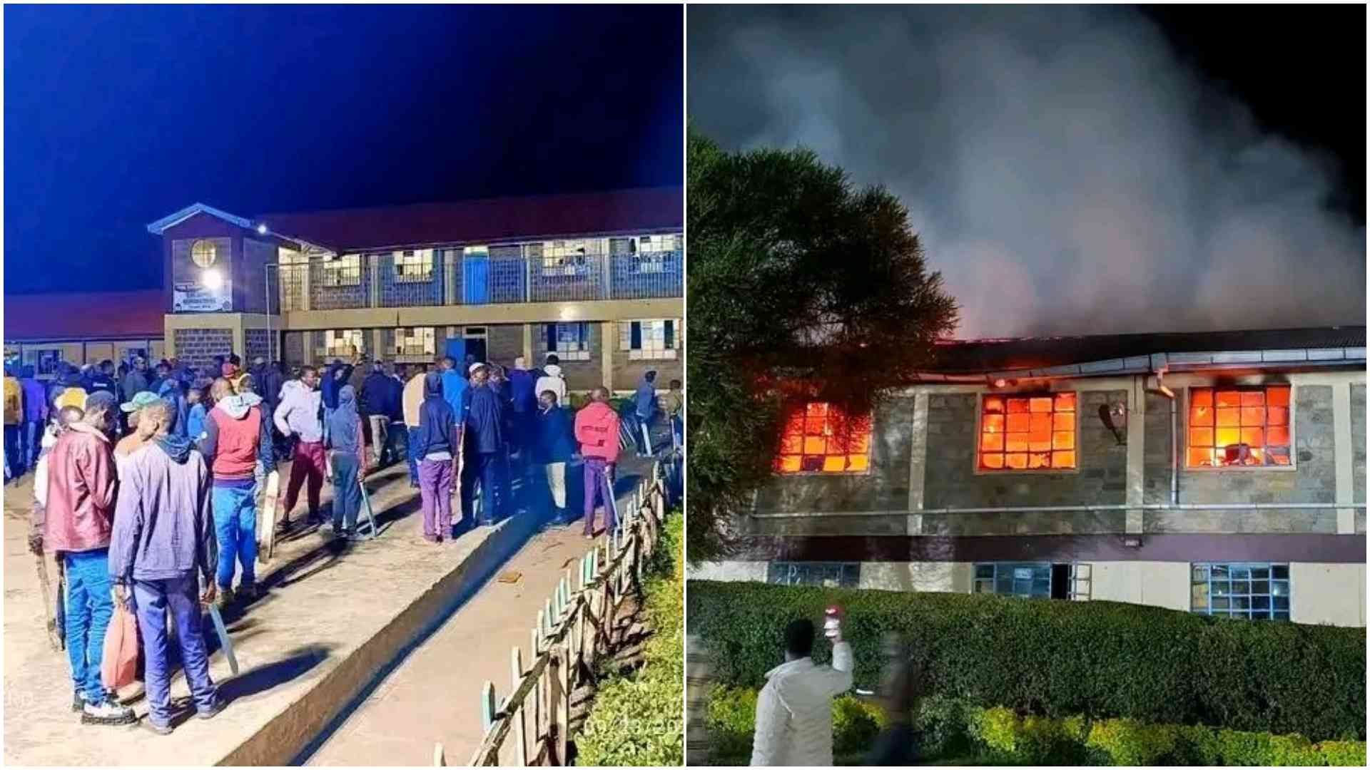 No nonsense villagers armed with clubs stop Tengecha Boys' from storming girls' school during strike
