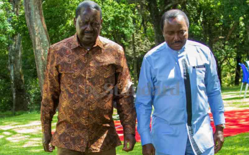 Kalonzo slowly taking lead in Raila succession