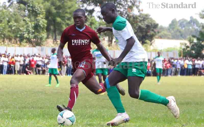 It's St Anthony's Boys Kitale v Dagoretti in the national football finals