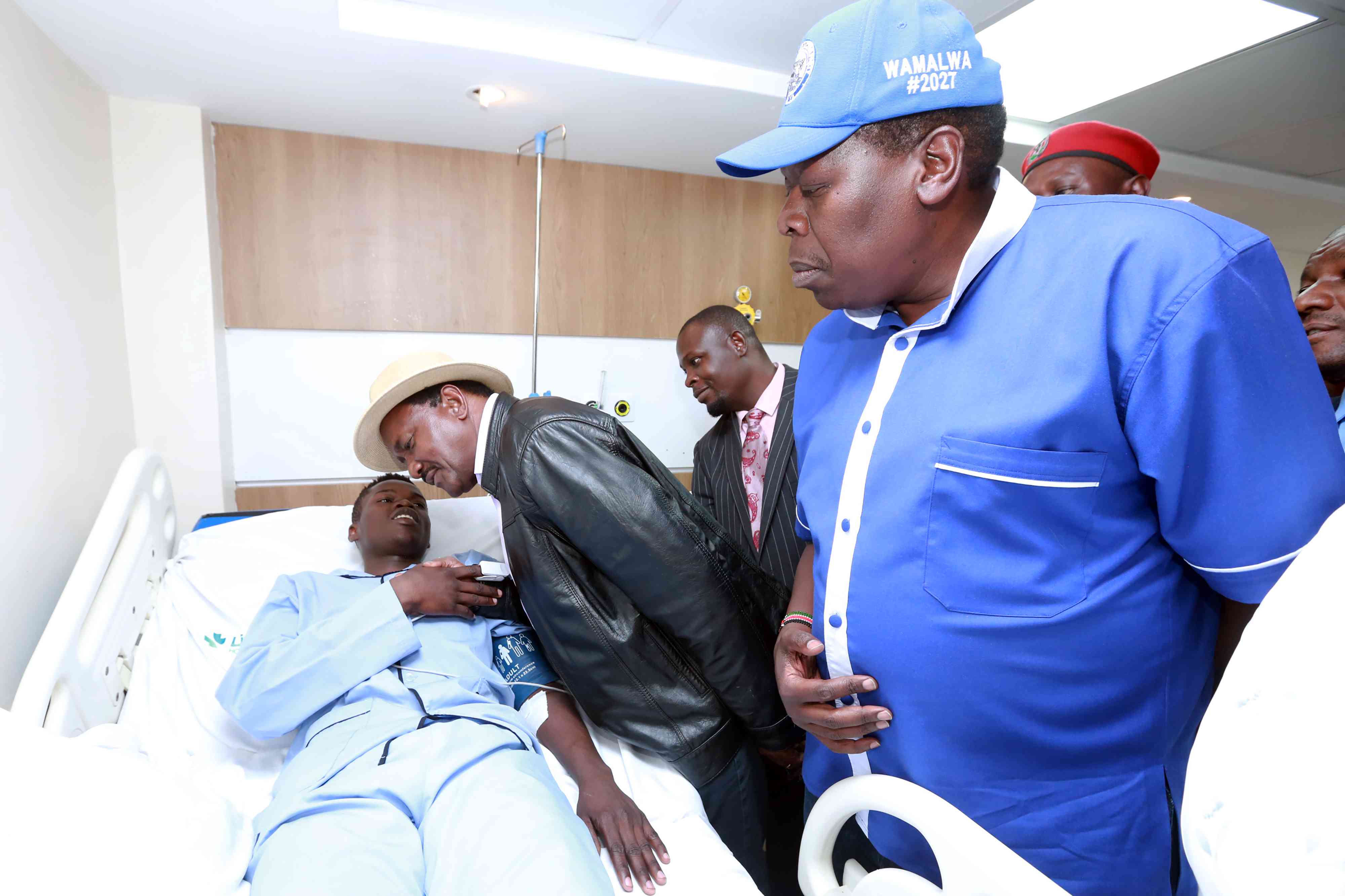 Kalonzo demands end to abductions after visiting activist Collins Otieno
