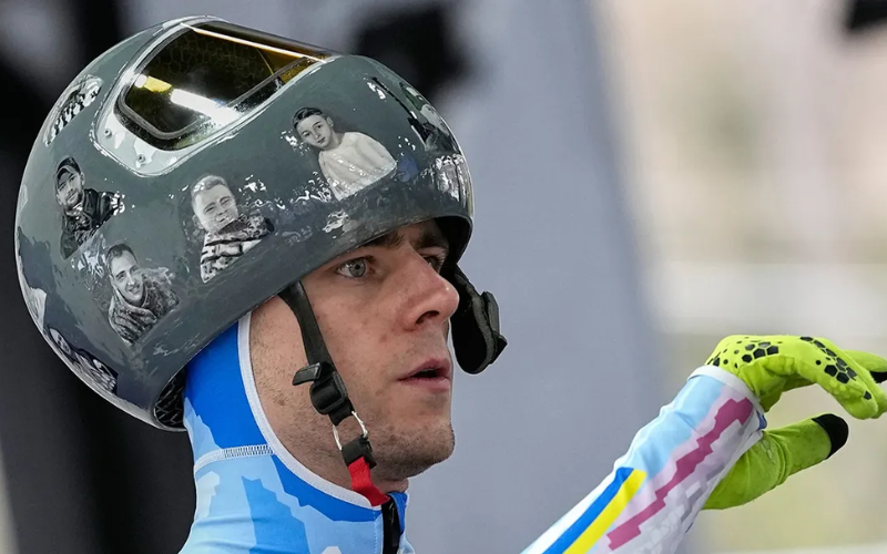 Ukrainian athlete disqualified from Winter Olympics over war tribute helmet