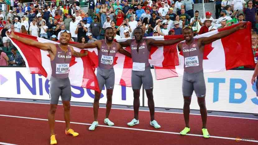 Canada wins gold in men's 4x100m relay, US women get gold at World Athletics Championships