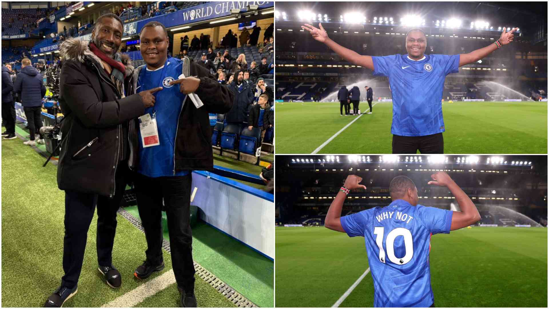Kenyan darts star David Munyua lives his Chelsea dream after visiting Stamford Bridge