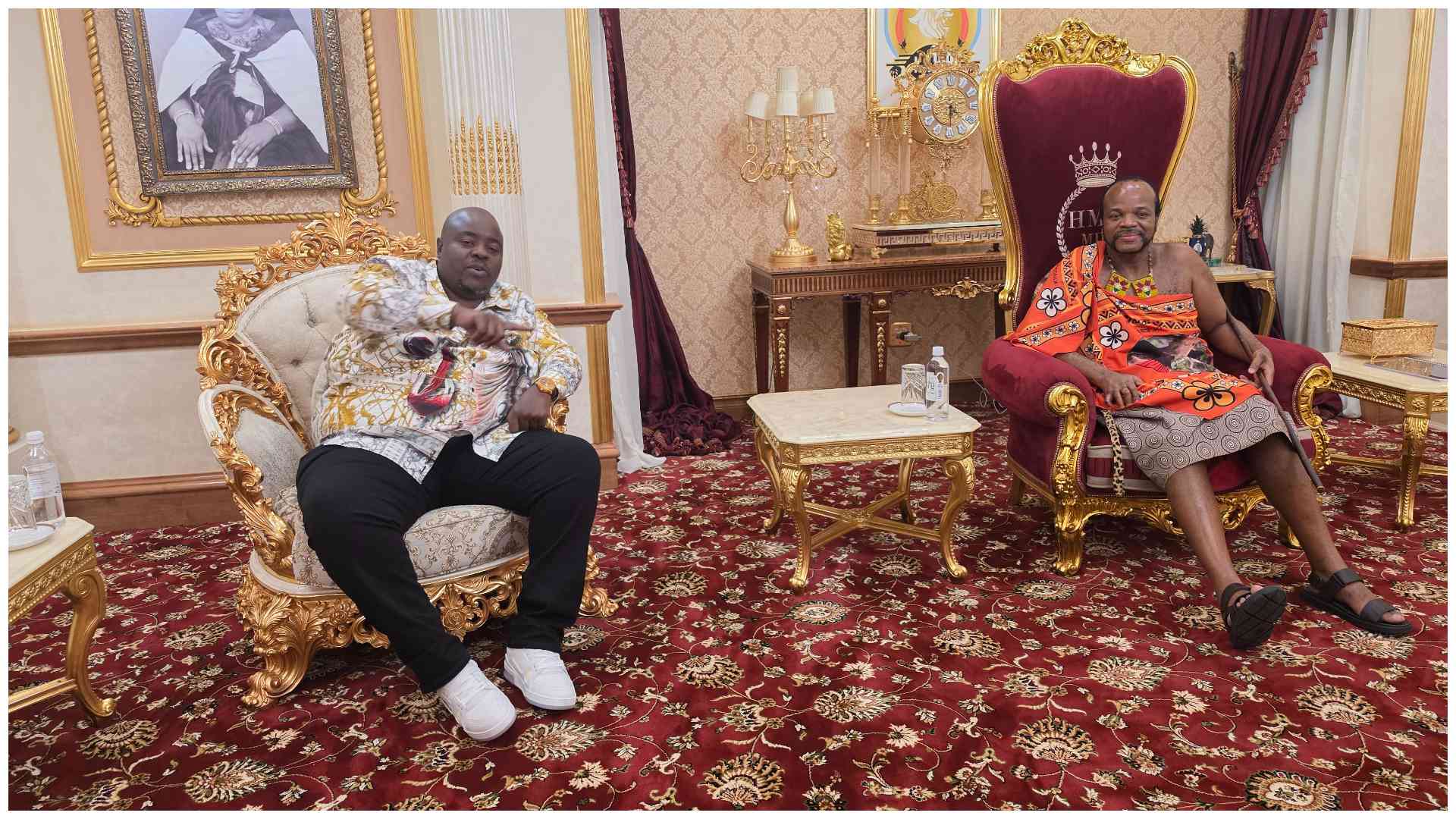 Controversial Zimbabwean tycoon Wicknell Chivayo dines with King Mswati III of Eswatini