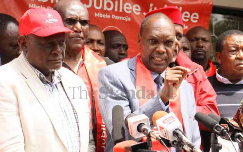 Kioni scoffs at Kega faction, says Uhuru still Jubilee party leader
