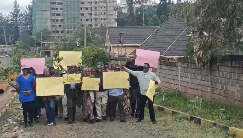 Thome estate residents protest new highrise property developments