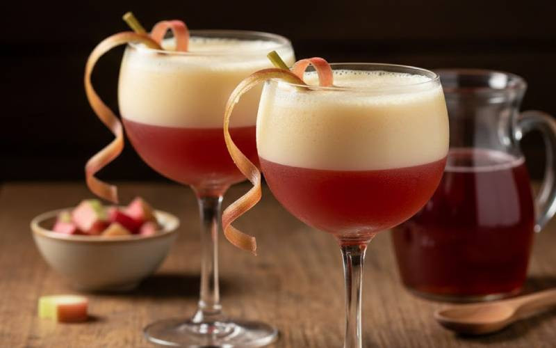 Cocktail bar: Creamy Rhubarb and custard delight