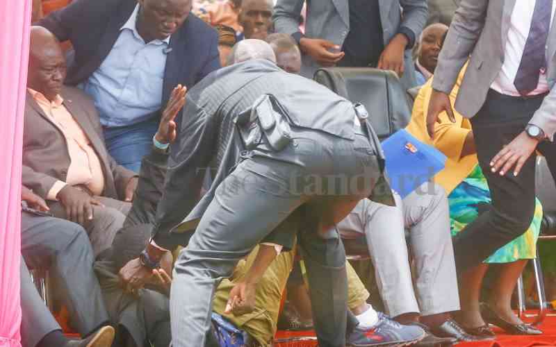 PHOTOS: Man braves security, takes file to Ruto in Njoro