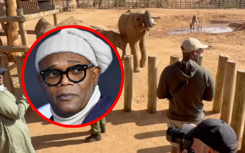 Veteran actor Samuel L Jackson spotted enjoying vacation in Kenya